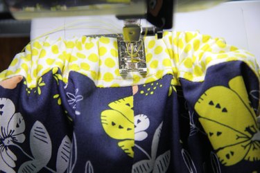 Side side seams of waistband to keep waistband elastic from twisting