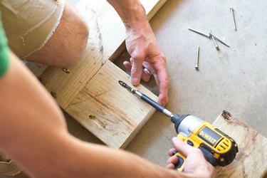Connect 2x4s with screws.