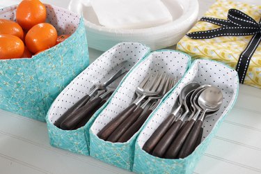 Make a cute fabric storage box in any size you like.