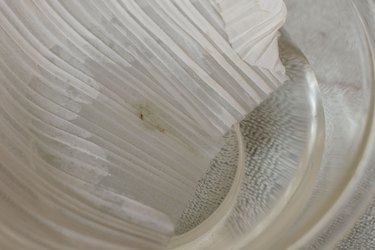 ...Chiffon stain soaking in bowl of water