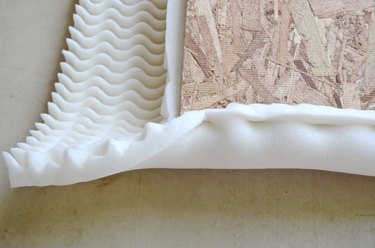 staple foam around plywood seat