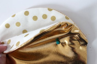 Place right sides together and pin along sides and bottom.