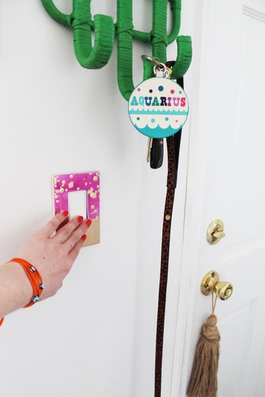 Finished light switch plate