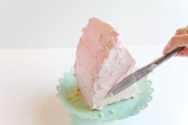 frosting the cake