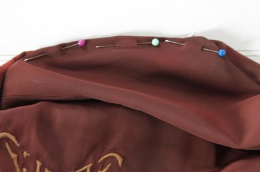 pin and sew the opening closed