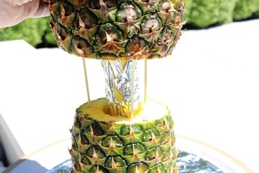 stacking pineapples