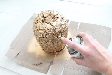 Spray paint the pineapple gold
