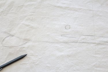Lightly draw with a pencil around template provided