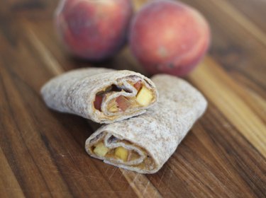 Peach & Almond Butter Roll-Ups