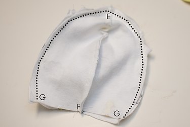 Sew the back and front head pieces together.