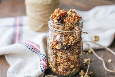 jar of homemade granola
