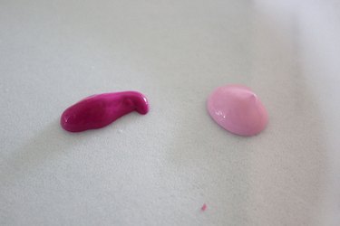 two shades of pink paint