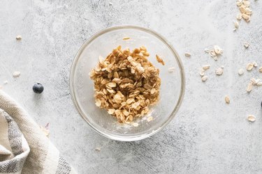 Oat topping for blueberry crumble