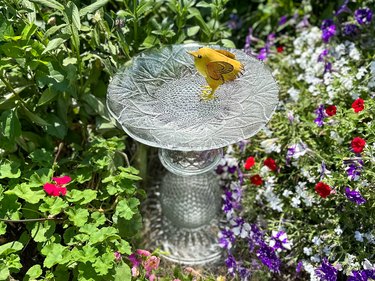 finished glass birdbath horizontal
