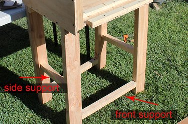 adding support beam to the legs