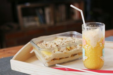 Mango icebox cake and ice cream float