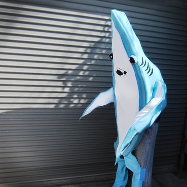 Side view of shark costume