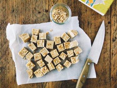 Peanut butter fudge made from only three ingredients.