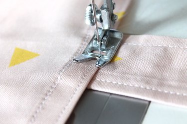 sew straps to bag