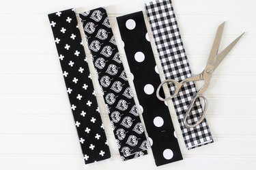 cut fabric into 2 inch strips