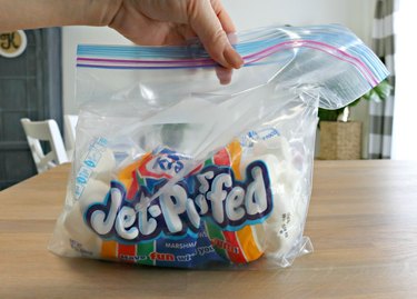 A bag of marshmallows in a plastic bag
