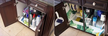 Before and After Smaller Sink