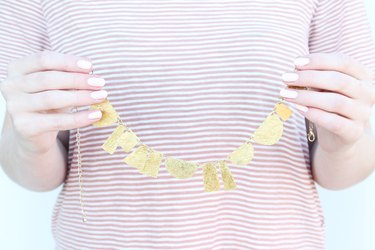 Hammered brass necklace