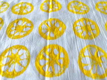 lemon-printed tea towel