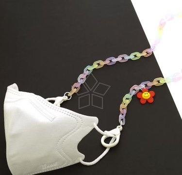 Rainbow Acrylic Chain Face Mask Strap Kit