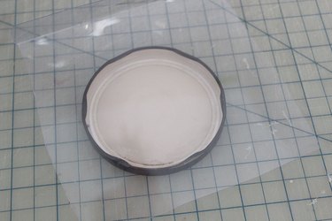 clear plastic and jar lid