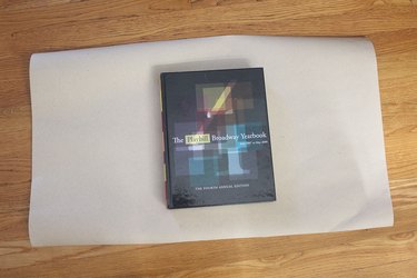 book sitting on brown kraft paper