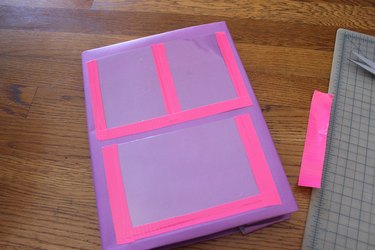 duct tape around photo frames