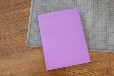 book wrapped in purple paper