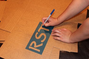 Creating letters from cardboard