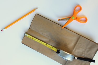 Cut the top of the bag with pinking shears
