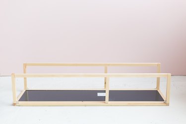 DIY Floor Mirror With Built-In Shelf