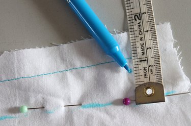 Mark new cut lines with a marker.