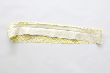 Preparing to iron the lining side of the waistband