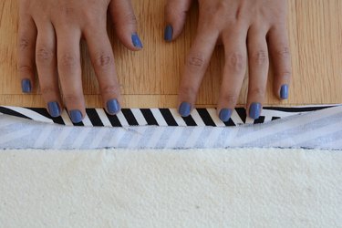 Fold over the fabric.