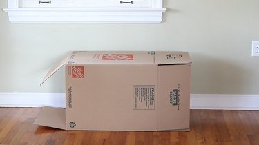 Large box on its side