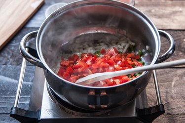 Vegetables for cooking vegan chili