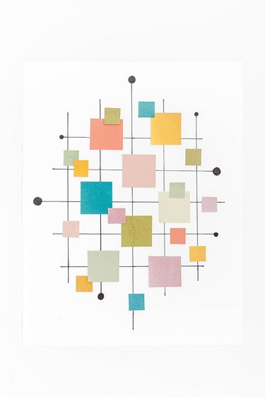 Mid-century art is making a comeback, and this DIY version couldn't be easier to make using paint chips.