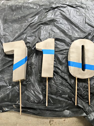 How to Make Painted House Numbers from Cement