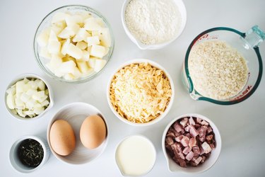 Ingredients all measured and ready for use.