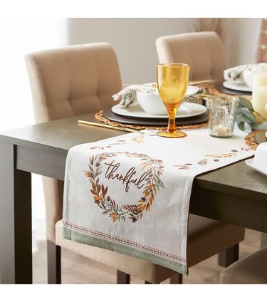 Thankful Autumn Wreath Reversible Table Runner from JOANN