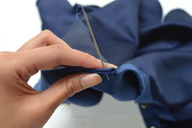 Sew the pleat together