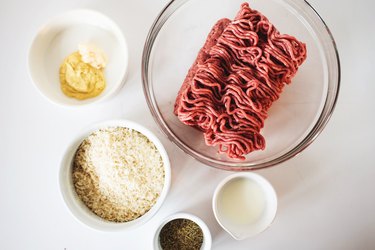 Ingredients measured out in bowls.