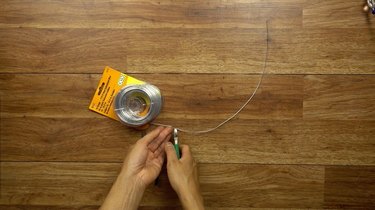 Cutting wire for DIY glass beaded garden sparkler.