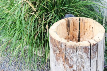 How to Make a Log Planter