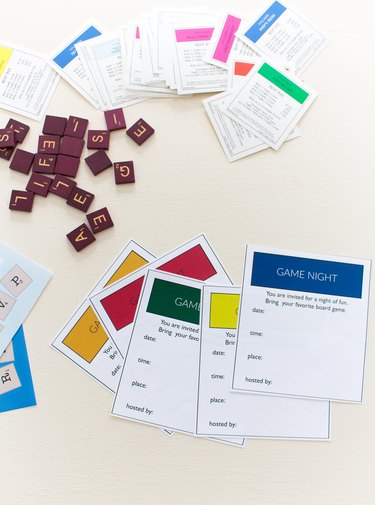 Monopoly game night invitations